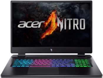 Laptop Acer Nitro 17 AMD Ryzen 9 8945HS 17.3 inch RAM 32GB SSD 1TB NVIDIA GeForce RTX 4060 8GB No OS Obsidian Black 
